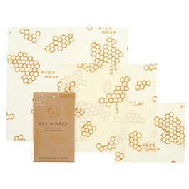Bee's Wrap Honeycomb Print Set Of 3 Assorted Size Wraps