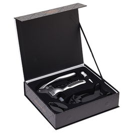 BarCraft Connoisseur Deluxe Lever-Arm Corkscrew Gift Set With Stopper