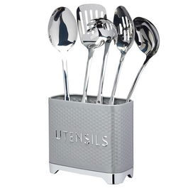 Lovello Retro Shadow Grey Textured Utensil Holder