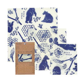 Bee's Wrap Bees And Bears Set of 3 Assorted Size Wraps