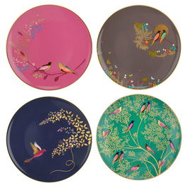 Sara Miller Chelsea Collection Set of 4 Cake Plates
