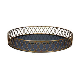 BarCraft Brass Finish Serving Tray