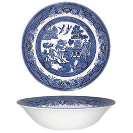 Churchill China Blue Willow Salad Bowl 24cm