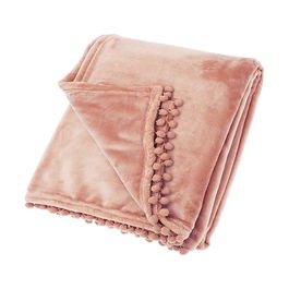 Walton & Co Cashmere Blush Pink Touch Fleece Throw