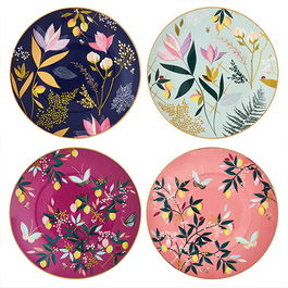 Sara Miller Orchard Set of 4 Assorted Cake Plates