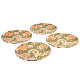 Eleanor Bowmer Set Of 4 Melamine Dinner Plates Green Palm