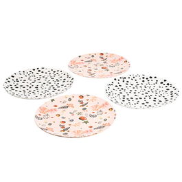 Eleanor Bowmer Set Of 4 Melamine Dinner Plates Mixed Print