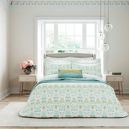 V&A Anselm Duvet Cover Single Aqua