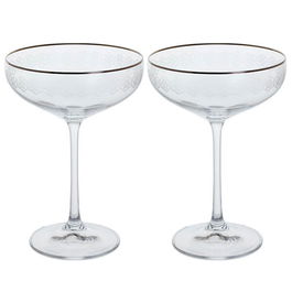 Dartington Gatsby Set of 2 Cocktail Saucers