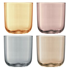 LSA Polka Metallics Tumbler 420ml Set Of Four