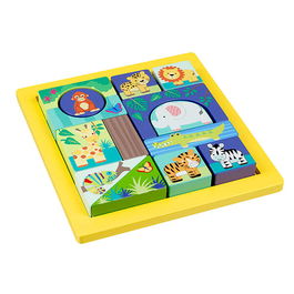Orange Tree Toys Jungle Animals Block Puzzle Wooden Toy (FSC®)