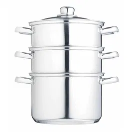 KitchenCraft Stainless Steel Three Tier 20cm Steamer