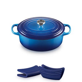 Le Creuset Signature Azure Cast Iron 25cm Oval Casserole