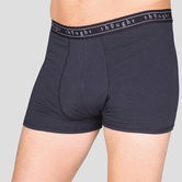 Thought Navy Michael Striped Bamboo Organic Cotton Blend Jersey Boxers Size L