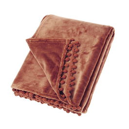 Walton & Co Cashmere Touch Nutmeg Fleece Throw