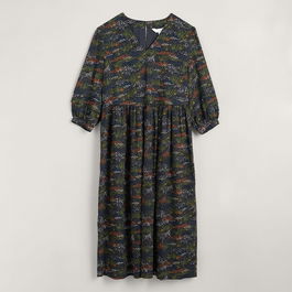 Seasalt Sea Line Midi Dress Moor Meadow Onyx